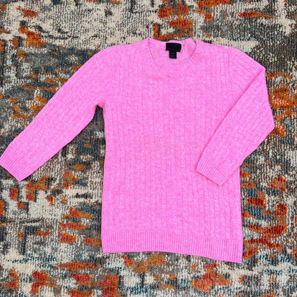 J.Crew Collection Italian Cashmere cable knit sweater